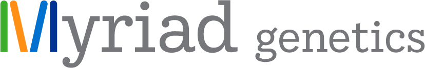 Myriad logo, link to tests dashboard